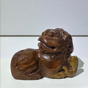 Vintage Hand Carved Wood Foo Dog